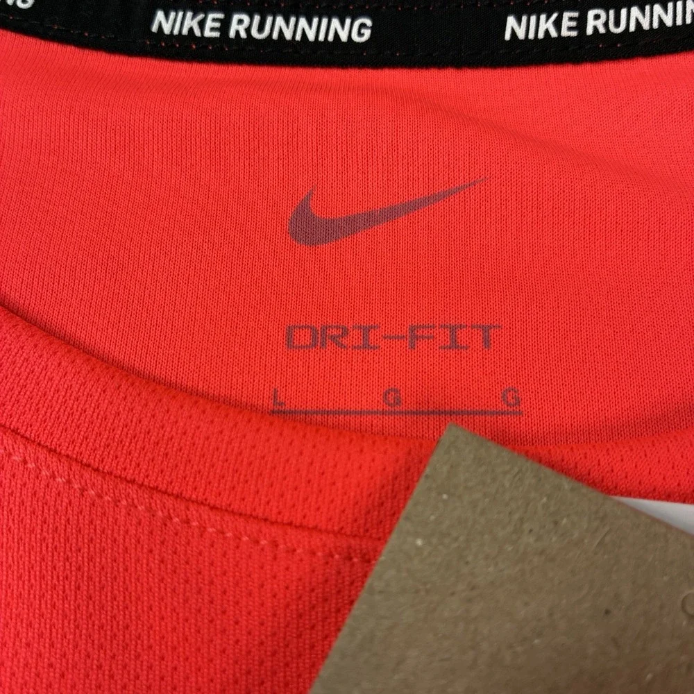 Nike Men's Dri-Fit Miller UPF 40+ Athletic Shirt Size L Crimson Orange NEW